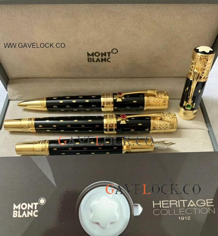 Hot Sale Copy Mont blanc Elizabeth Pens Gold Clip